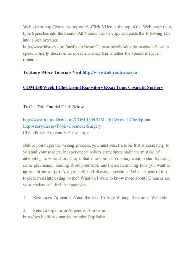 expository essays cosmetic surgery